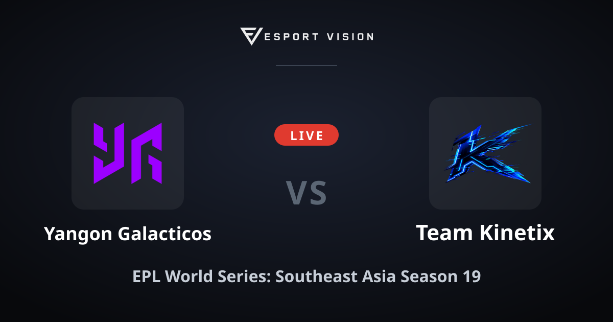 LIVE: Yangon Galacticos vs Team Kinetix on EPL World Series: SEA S19 ...