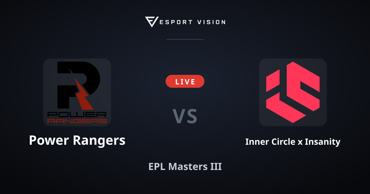 LIVE: Power Rangers vs Inner Circle x Insanity on EPL Masters III ...