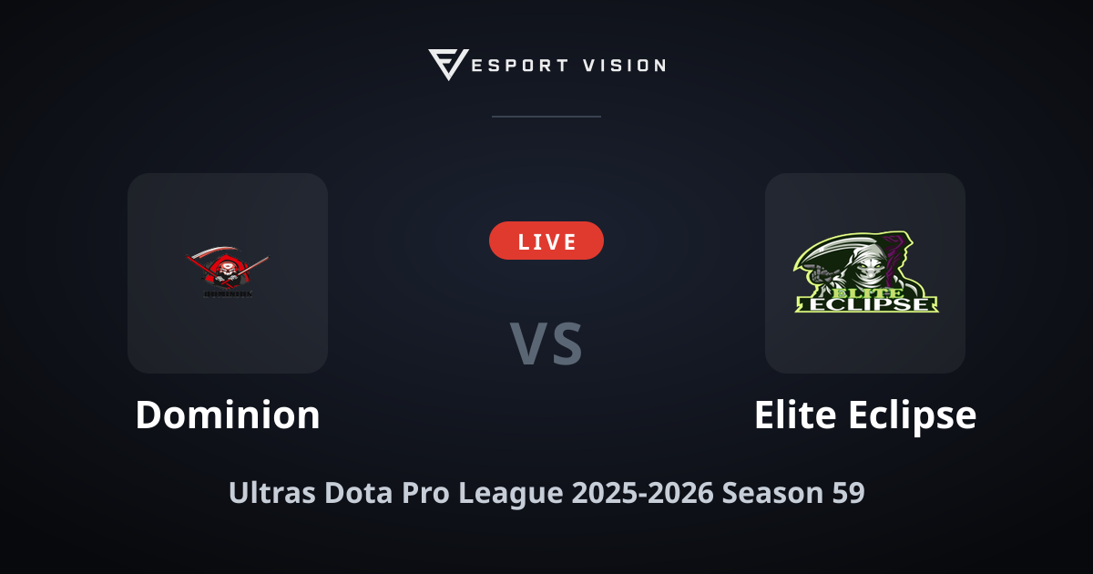 LIVE: Dominion vs Elite Eclipse — Dota 2 live score, Ultras Dota Pro ...